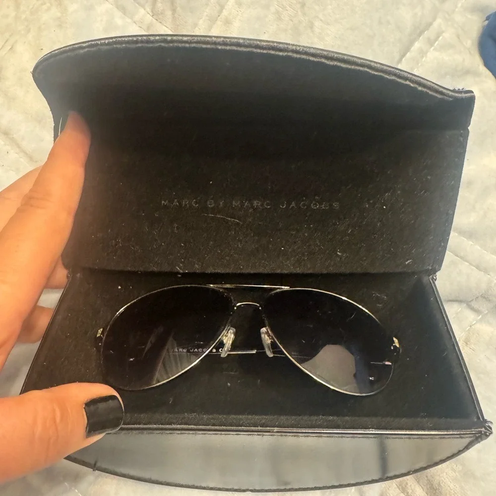 Marc By Marc Jacobs Black and Purple Aviator‎ Sunglasses